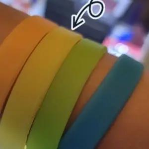 안전팔찌 밴드형 실리콘 야광팔찌 옐로우