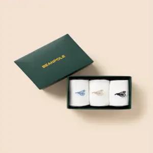 [국내정품] 빈폴키즈 흰색 메쉬 여름 양말 3족 세트 화이트 (BI63KTU021) 키즈 아동 양말