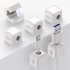 3/6/12 Pcs 마그네틱 케이블 클립 자동차 아래 관리 코드 접착 주최자 홀더 오 책상 홈 와이어 키퍼