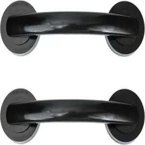 하우스투일 노 드릴 샤워 핸들 2PCS 강력 흡입 컵 욕실 유리문 및 슬라이딩 도어 캐비닛 옷장용 창문 그립