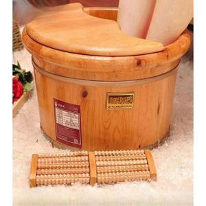 원목편백나무 발건강 히노끼 족욕통 욕조 습식