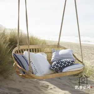 원목 라탄 연락 정원 야외 발코니 나무 그네 펜션 의자 스윙체어