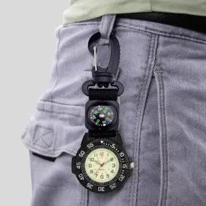 액티비티 카라비너 야광 스포츠 시계 블랙 아웃도어패 스포츠시계