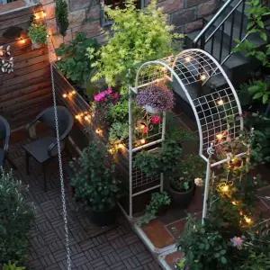 장미 넝쿨 아치 꾸미기 스탠드 정원 주택 대문 철제 펜스 입구 터널