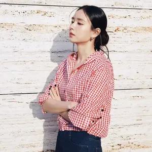 26SS 아사면 깅엄체크 후드점퍼