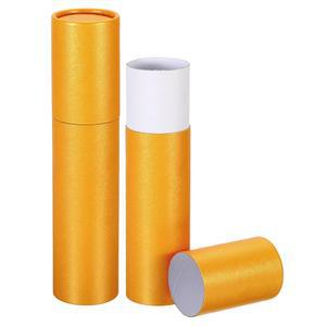 패티킬 2인치 x 9인치 포스터 튜브, 2Pcs 사진 보관 튜브 휴대용 배송용 우편 캘리그라피 페인팅 원형 케이스, 노란색
