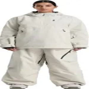 GSOU 스노우 여성 스키 재킷 및 바지 세트 배기 스노보드 수트 방수 방풍 후드 코트