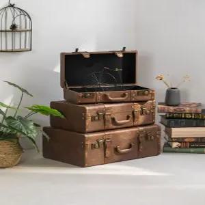 빈티지 보스턴백 엔틱 가죽 여행용 캐리어 트렁크 레트로 모던 기내용 가방