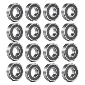 모터 휠 가전제품 정원 기계(16팩)용 Mlxkell R8-2RS 볼 베어링 및 이중 고무 밀폐 미니어처 딥 그루브