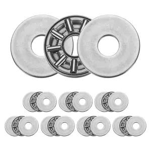 uxcell 8 와셔 8x19x4mm 크롬 스틸 니들 롤러 베어링으로 AXK0819+2AS 스러스트 설정