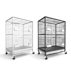 심플한 단조 스틸제 새장 넓은 공간 고급 애완동물 빌라 비둘기 카나리아 앵무새 번식 케이지 바퀴 포함 용