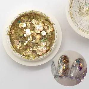 [콩심팥심]네일아트 네일아트재료 스팽글 네일글리터 골드아이