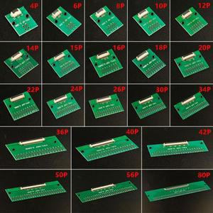 FPC FFC 유연한 케이블 어댑터 보드  SMT to 2.54mm  4P  6P  8P  10P  20P 피치 커넥터  0.5mm