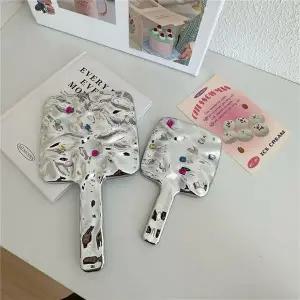 다이아몬드 손거울 휴대용 미용 메이크업 소형