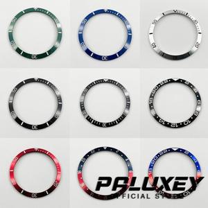 37.2mm 블랙 시계 베젤 인서트 세라믹/알루미늄 링 부품 용 39mm 케이스 자동 교체