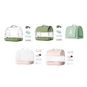 새앵무새 카나리 여행 새장 가방   휴대용 가시 창 아크릴 빌라