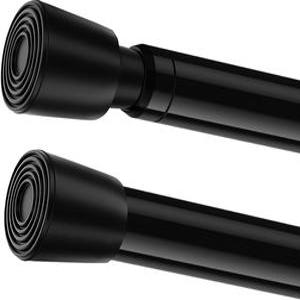 LGQXGO 텐션 커튼봉 소형 28~48인치 조절 가능한 샤워봉 드릴링 없음 미끄럼 방지 창문용 스프링봉 옷장