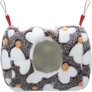 원티 햄스터 해먹 따뜻한 침대 집 저빌 어린 쥐를 위한 작은 동물 은신처 커피