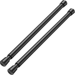 윈도우 16~28인치용 2Pc 텐션 로드 조절식 팽창식 압력 스프링 드릴링 없음 침실 출입구 옷장 문용 소형