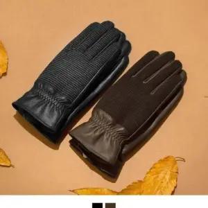 배색 체크 양가죽 여자 장갑 여자장갑 여자가죽장갑