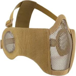 에어소프트 메시 마스크 귀 보호 기능이 있는 전술 접이식 하프 페인트볼 슈팅 코스프레 CS 게임용 조절