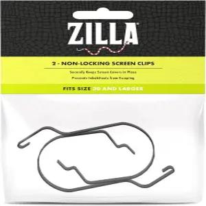 질라 파충류 테라리움 신선한 공기 스크린 잠금 해제 클립 2팩 대형