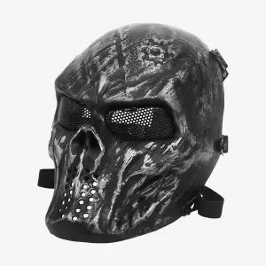 고스트 마스크 메탈 메시 프로텍션 레이브 어덜트 전체 라텍스 헬멧 할로윈 가면극