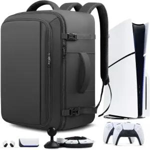 PS5용 Fxcelet 휴대용 케이스 플레이스테이션 5 콘솔 헤드셋 15.6인치 노트북 더 많은 게임 디스크 및