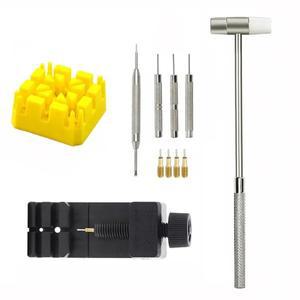 시계 수리 도구 세트 링크 밴드 슬릿 스트랩 팔찌 체인 핀 리무버 키트 Professional Watchmak 0009876