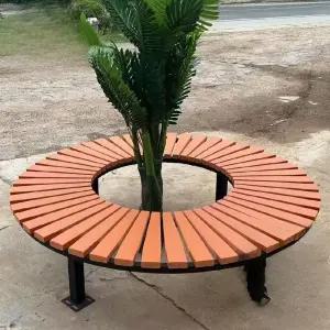 나무 둘레의자 둥근 원형 공원 야외 보호 조경목