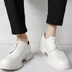 남성 백구두 화이트 공연 옥스포드화 신발 슈즈 구두 연주