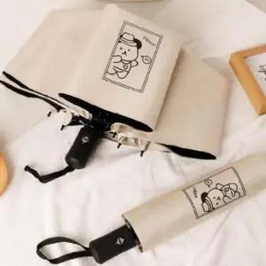 곰돌이 미니 우산 자외선차단 양산 우양산 자동 양우산 경량 암막 원터치 휴대용