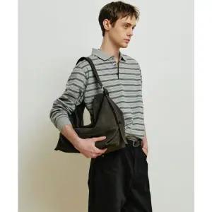 MINAV [패션플래닛X미나브] 슬라우치 캔버스백 [워시드차콜]