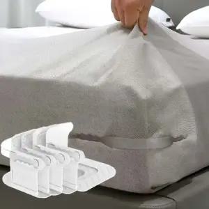 침대 매트리스 시트 커버 침구 매트 고정 클립 4P 침대시트고정 침대고정밴드 침대커버고정