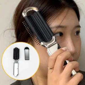 [콩심팥심]고급형 포켓 접이식 휴대용 거울빗