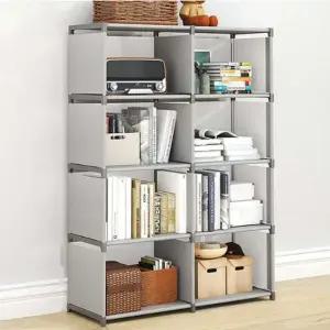 간이 조립 수납장 책장 거실 다용도 정리대 가정 8칸 간이수납장 조립식 8단수납장 옷장