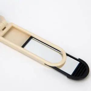 접이식 포켓 휴대용 거울빗 화이트 머리빗 휴대용빗