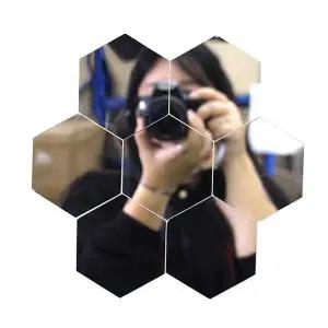 특이한미러 육각부착식거울 조립식신박한미러 육각 아크릴 거울 12P