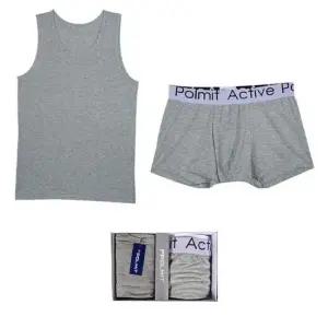 (폴밋) 면스판 남성 런닝 즈로즈 팬티 세트