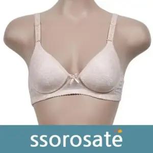 (쏘로사떼)(BR1605)은은한 패턴 메쉬 A컵 브라 왕뽕 A 뽕 B컵