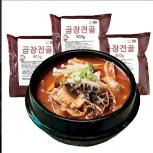 이조푸드 곱창전골 800g x 3봉 곱창전골 냉동 캠핑 밀키트 소곱창전골
