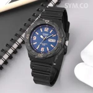 MRW-200H-2B3 다이버룩 회전베젤 데이데이트 스포츠 남자 우레탄 시계 d5