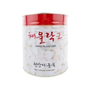 삼도식품 해울 락교 2S 3KG X 3개 락교캔 캔락교 해울찬락교 락교짱아찌 식당용