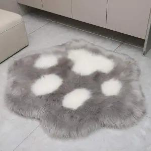 [콩심팥심]고양이 발바닥 털매트 귀여운 거실 침실 러그 카페트 고양이러그