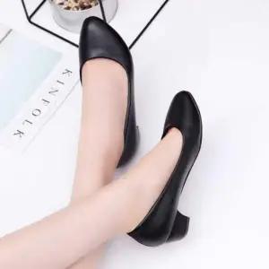여성 슈즈 취업 단화 오피스룩 베이직 정장 구두 블랙