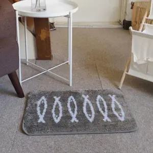 다용도 주방 극세사 카페트 발판 러그 물고기 발매트