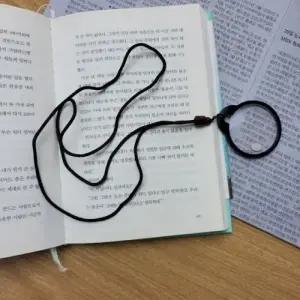 ( )우드 비즈 휴대용 돋보기목걸이