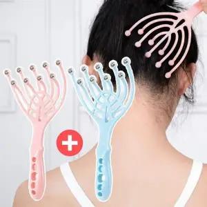 ( )홈케어 휴대용 마사 지기 두피 얼굴 이마 다용도 간편 지압볼 1+1 마사지 힐링 안마기