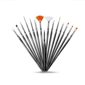 부채 라인 포인트 네일아트 젤 아트붓 브러쉬 세트