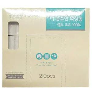 피부표면 정리 엠보싱 순면 목화솜 압축 화장솜 210매